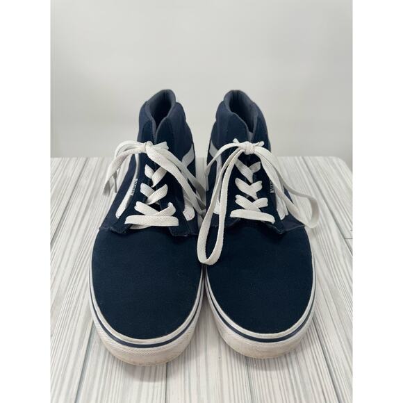 Vans Classic Mid Top Champion Sneakers Men's 13 Blue White Lace-Up Skate Shoes - Picture 3 of 10